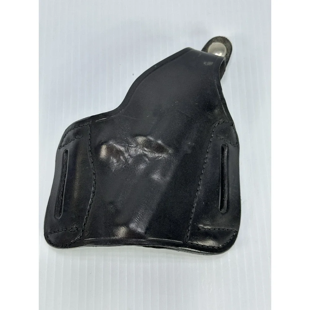 Leather Smith and Wesson‎ Belt Holster B29 32 2 Slot Pancake Handgun Black